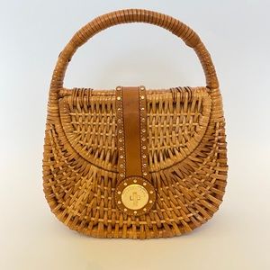 Vintage Michael Kors Rattan Handbag RARE